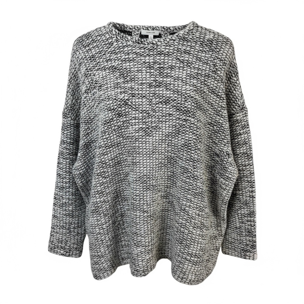 Helmut Lang Boucle Sweater Womens Small Grey Excellent Drop Shoulder Wool Blend